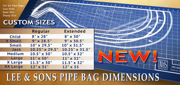 Bagpipe Bag Size Chart